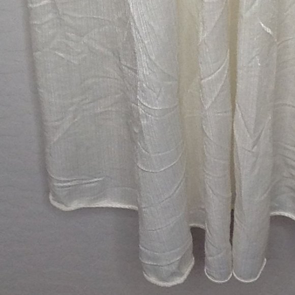 Vintage Val Mode Womens Ivory Night Gown Long V-Neck Short Sleeve Medium - Picture 7 of 9